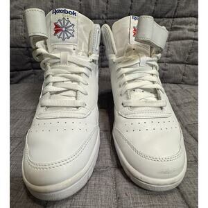 Reebok Classic Ex-o-fit Hi, White, Ankle Strap, Retro Style, Leather Upper, 6.5